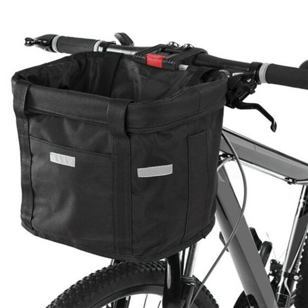 Folding Bicycle Basket Detachable Cycling Bike Front Pannier Bag Pet Carrier 